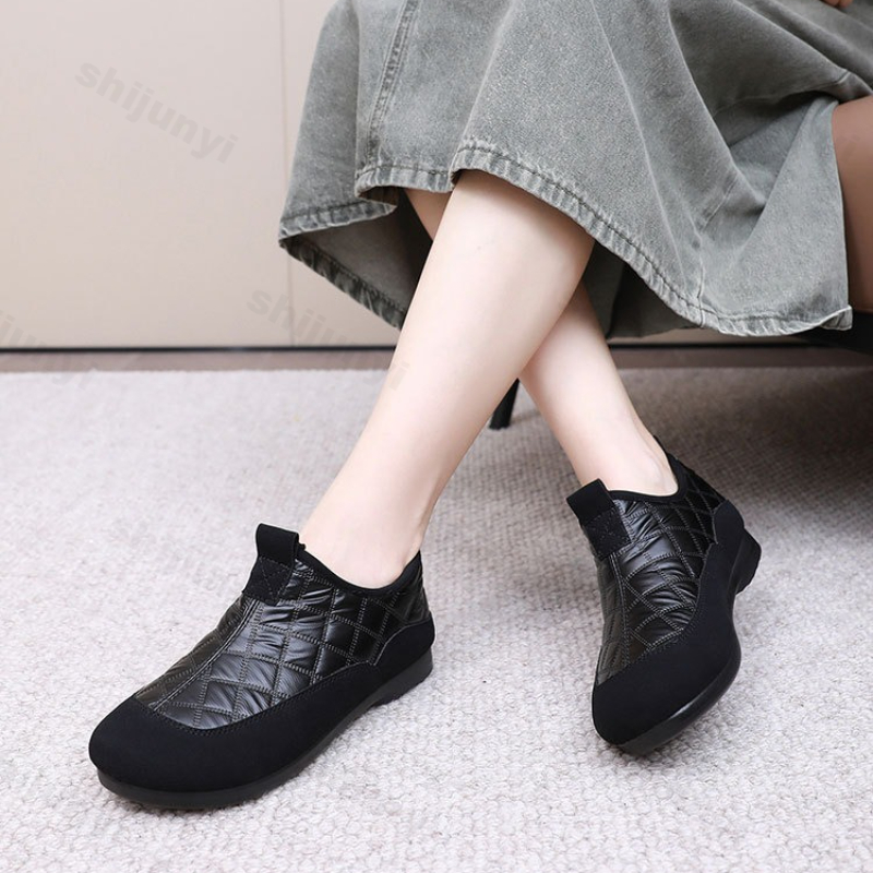 スリッポン女性綿靴冬の新しい屋外防水ノンスリップ暖かいスノー - Vintage Outdoor Fashion のレビューと価格