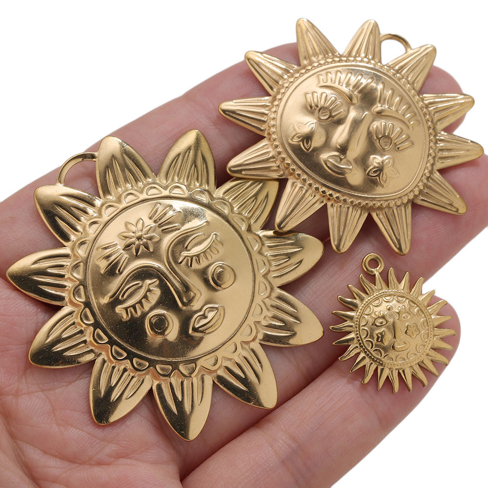 5 個 PVD ゴールドチャームステンレス鋼サンチャームヴィ - Vintage Fashion Stores のレビューと価格