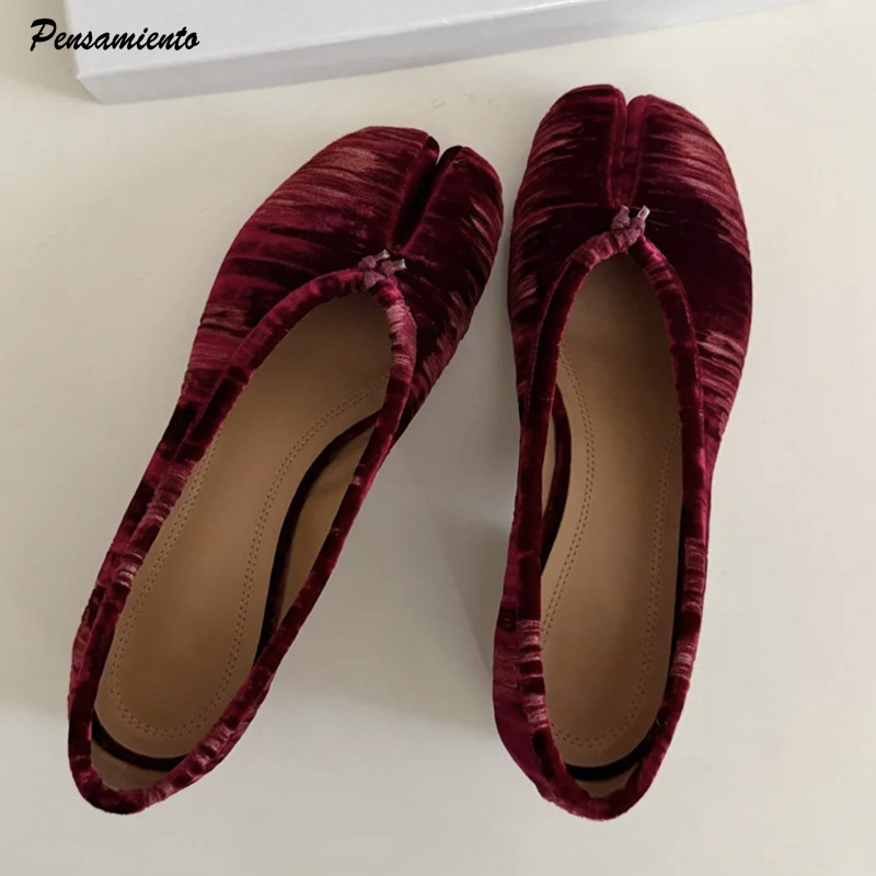 ファッションプリーツデザイナーフランネルスプリットトゥ女性用 - Vintage Fashion Online のレビューと価格